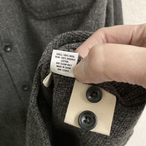 Taylor Stitch The Service Shirt In Ash Melange Wool NEW - Picture 8 of 9